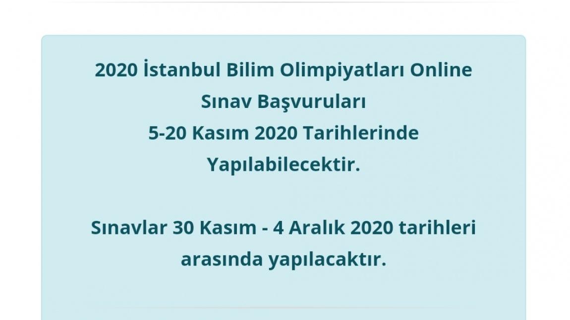 2020 İstanbul Bilim Olimpiyatları Yarışması (Çevrimiçi)